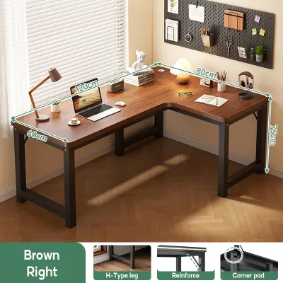 Study Table With BookShelf L-shaped Corner Desk Office Table Computer Desk Work Study Table Writing Desk Left&Right