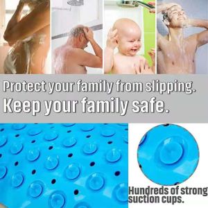 PVC Bath Mats Toilet Shower Pad Nonslip Doormat Grip Rubber Suction Mat Household Floor Mat