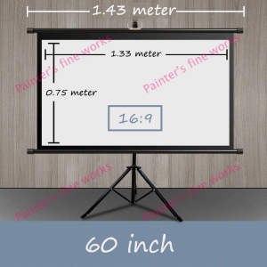 Fiber screen Tripod Projector screen Portable projector screen with tripod screen 60 100  inch