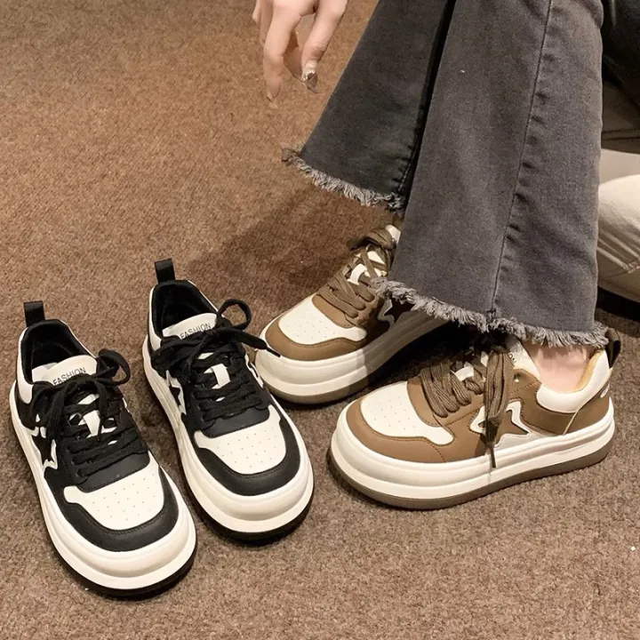 Korean fashion Chunky high cut rubber shoes for women Plain Design