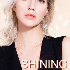 Nude Chain Womens Collarbone Necklace Glitter Light Luxury Necklace Sparkling Collarbone Chain