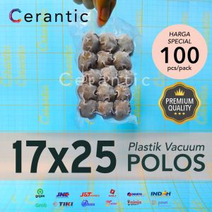 Plastik Vacuum POLOS 17x25 / Plastic Vacum Bag 17 x 25 cm isi 100
