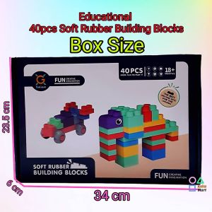 Educational 40pcs Soft Rubber Building Blocks 教育 40 片软橡胶积木 Blok Bangunan Getah Lembut 40pcs Pendidikan