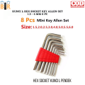 Set 8pcs ALLEN key KUNCI L HEX SOCKET SET 1.5 - 6mm. 