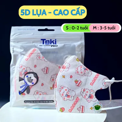 Khẩu trang trẻ em 5D kids An Tâm dành cho bé 0-2 tuổi 2- 8 tuổi hộp 10 cái