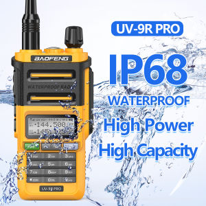 【In Stock】Baofeng UV-9R PRO IP68 Waterproof 50Km Long Distance Dual Band 136-174/400-520MHz 128Channel Walkie Talkie UV-82 UV-5R UV-XR UV9R PLUS