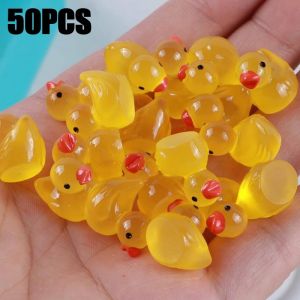 1SET/50PCS Miniatur Bebek Gid Glow In The Dark Transparan Ornamen Resin Diy Prakarya Liontin Manik Gantungan Kunci Anting Pernik