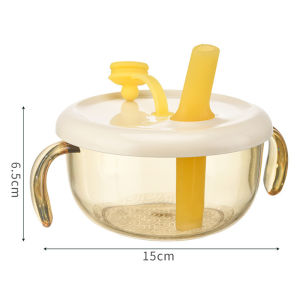 Orzbow Food-Grade Silicone Baby Feeding Bowl Feeding Bowl for Babies Drinking Soup Straw Bowl for Newborns Feeding Bowl