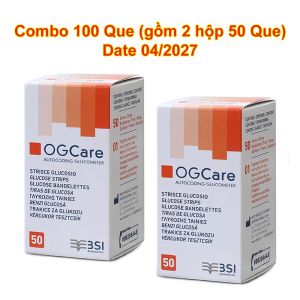 [Combo 100 Que] Que Thử Đường Huyết OGCARE (Ý - Italia) Hộp 50 que date xa chính hãng