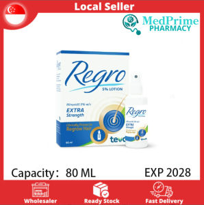 REGRO (topical minoxidil) 5% [EXP:NOV 2028] Hair Lotion 80ml 40 days supply - Clinically proven to regrow hair/ extra strength/ Stimulate hair growth