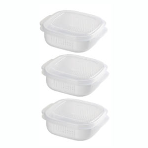 5Pcs Fridge Rice Fresh-keeping Box Rice Sub Packaging Box Portable Microwave Oven Heating Box Kitchen Fruit Vegetable Organizer Box