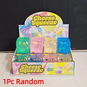 GENENIC Có thể tạo hình Phô mai dạng khối ép chặt. Chủ đề đại dương 6cm Đồ chơi bóp mềm hình chân mèo Mới lạ Thư giãn tay Đồ chơi giảm căng thẳng hình phô mai Đồ chơi để bàn làm việc
