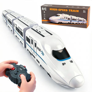 Oldlaiben Electric Remote Control Train Toy Railway Sound Light Model Children Simulation Gift Kereta Api Elektrik
