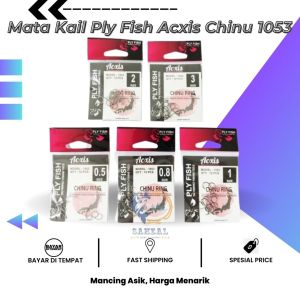 Kail Pancing Ply Fish Acxis Chinu 1053 Hi-Carbon Hooks