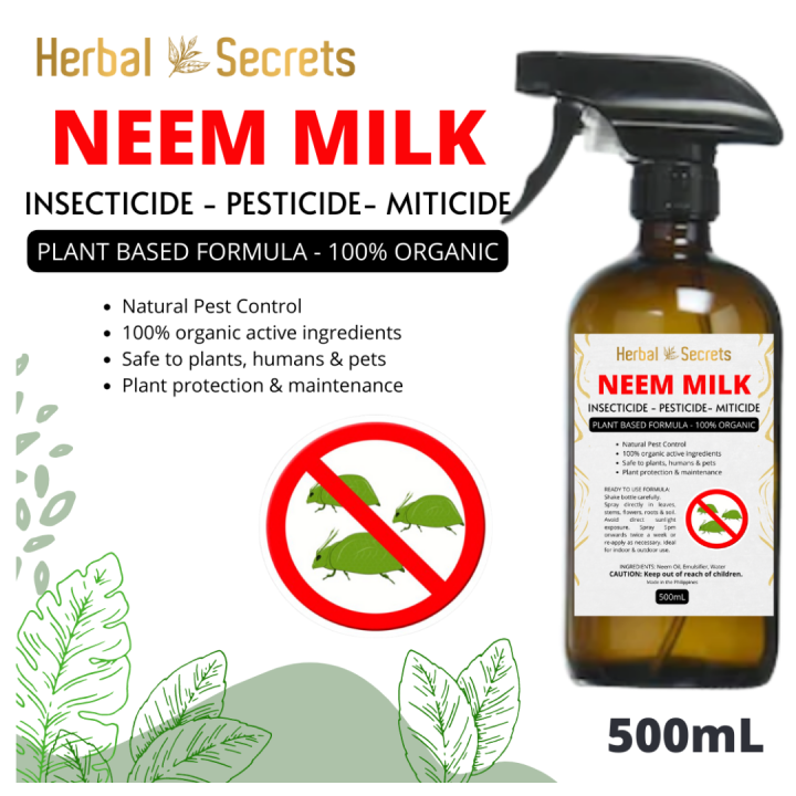 HERBAL SECRETS Neem Oil Spray 500mL Neem oil for plants Neem oil organic pesticide for plants
