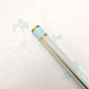 20 Lembar Kertas Bunga List Gold Flower Wrapping Cellophane Paper Untuk Buket Bucket Bunga Florist Perpack KB6270