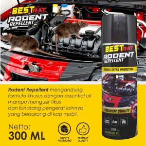 BEST RODENT REPELLENT PENGUSIR TIKUS BAHAN ALAMI ANTI RAT - BONUS SARUNG TANGAN
