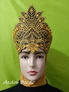 Renda bordir asesoris motip mahkota princess