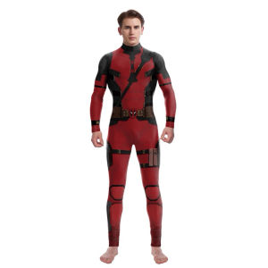 【Ready Stock🇲🇾】Deadpool 3 Wolverine cos role-playing suit jumpsuit printed tights新品欧美电影死侍3金刚狼cos角色扮演服连体服印花紧身衣- 056