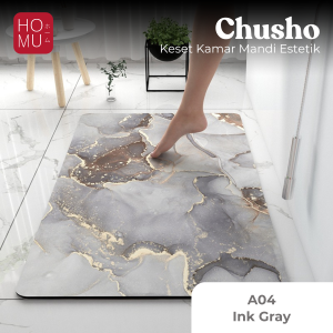 HOMU CHUSHO Stylish Bathroom Mat Keset Kaki Kamar Mandi Dapur Diatomite Lembut Serap Air Anti Slip