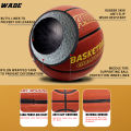WADE Original Basketball Ball Size 7 Bola Rubber ball for Outdoor Adult Training Ball  Kids Youth Student Ball With Free Pin、Net、Pump、Bag（WD-776QH003). 