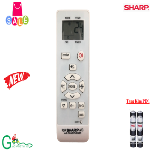 Điều khiển điều hòa Sharp dùng cho cả 1 chiều và 2 chiều-Hàng chất lượng-Mới 100%-Tặng kèm PIN