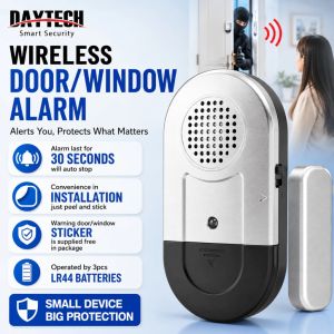 DAYTECH Door Window Sensor Door and Window Security Alarm Magnetic Triggered Door Open Chime for Home Security 90Db Buzzer Burglar Security Alarm DA03S