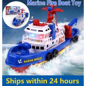 Electric Marine Fire boat Water Spray Music Lights Model Toy childrend’s boy toy