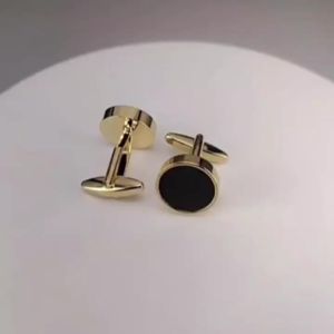 New copper material fashion jewelry round square smooth enamel design mens French shirt cufflinks