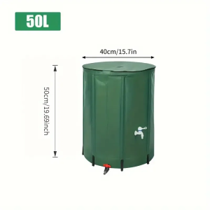 PVC Collapsible Outdoor Rainwater Collector Large‑Capacity Water Storage Tank with Tap Spigot Portable Water Container Bucket for Garden & Home Use | Ship Today