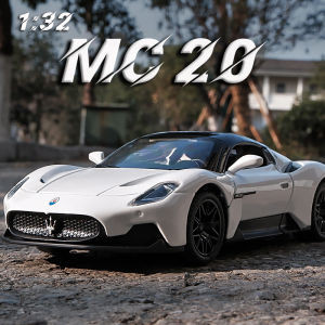 【RUM】1:32 Scale Maserati MC20 Alloy Car Model Light & Sound effect diecast car Toys for Boys baby toys birthday gift kids toys car Boys toys collection
