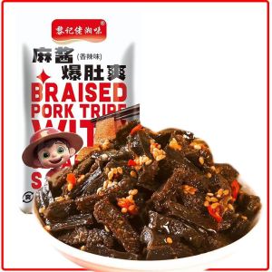 Instant snacks【10pcs】Ma Jiang konjac glucomannan tripe 黎记佬湘味老北京麻酱爆肚爽即食香辣魔芋素毛肚网红宿舍解馋零食