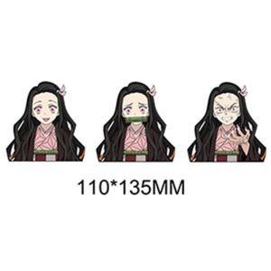 Demon Slayer 3D Anime Stickers Illusion Gradient Car Sticker Decals for Cup Laptop Refrigerator Waterproof