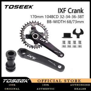 IXF 104 BCD 32T 34T 36T 38T Mountain Bike 170mm Crankset Aluminum Alloy MTB Crank Set Bicycle Crank + BB + Chainring Round Narrow Wide Chainring Bottom Bracket Bolts fit Shimano Compatible with 1x 2x 3x Chainring