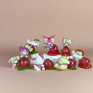 AU Hộp mù Sanrio Kuromi My Melody Pochacco mô hình anime hoạt hình dễ thương đồ trang trí đồ chơi trendy bán sỉ.