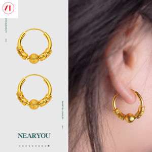 XT เครื่องประดับ24พันขนส่งลูกปัดต่างหูย้อนยุคชาติพันธุ์ผู้หญิง916เดิมชุบทองต่างหูห่วง