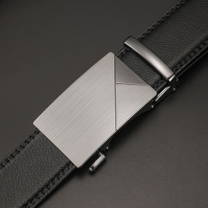 3.0cm New Mens Leather Belt Alloy Automatic Buckle Business Leisure Youth Middle-aged and Elderly Belt Designer Belt for Men