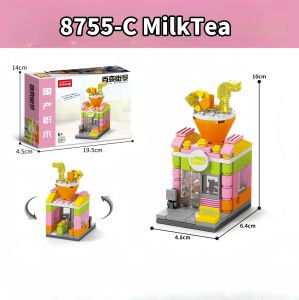 Street View Building Blocks Food Architectural Series Combinable Building Block Interest Set For Kid