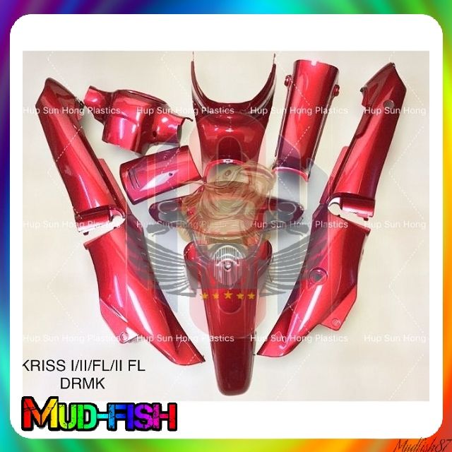 Modenas KRISS 1 KRISS110 Body Cover Set DRMK (NEW C.Red) HSH / TAG