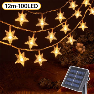 VIVOLILV 🔥BUY 1 TAKE 1🔥Solar Star String Lights Solar Light Outdoor Waterproof 8 Modes Solar Powered Twinkle Fairy Lights Waterproof Star Light For Outdoor Gardens Lawn Christmas LED Solar String Lights