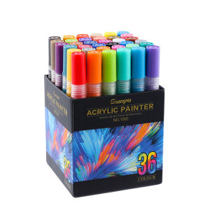 GuangNa 4/8/12/15/24/36 Colors Acrylic Paint Marker Pen set Painting Markers Pens