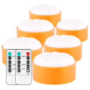 SXH  New Halloween Party Remote Control led Glowing Light Colorful Decorative Candle Light Ghost Festival Pumpkin Lantern