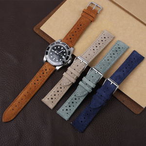 Vintage Suede Leather Strap for 18mm 19mm 20mm 21mm 22mm 24mm Watch Band Porous Breathable Quick Release Wristband Bracelet2026