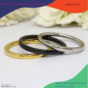OBRAL CUCI GUDANG!!! Cincin Titanium Couple Hitam Aksesoris BELI 1 DAPAT 3 CINCIN SEKALIGUS CINCIN Fashion Perhiasan Anti Karat -