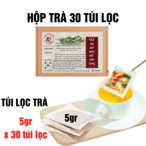 Trà hạ mỡ máu Cụ Lang Ngoạn cải thiện rối loạn tuần hoàn máu ngăn xơ vữa động mạch ngừa đột quỵ bịch 30 lọc