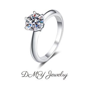 DMY Jewelry Diamond Ring For Women/Moisanite Ring/Moissanite Diamond Ring/Moissanite Jewelry/Woman Jewellery Ring/925 Silver Ring/Silver Ring Women/Moissanite Ring Gra/Moissanite Ring 0.5 Caret/2CT Moissanite Ring Engagement Ring/Classic 6 Prong Ring