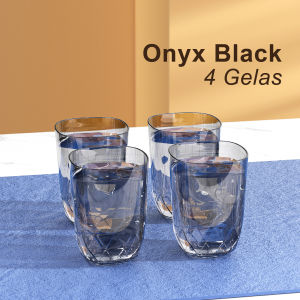 YESALL Gelas Minum 300ml Estetik - Gelas Plastik Food Grade Tidak Mudah Pecah / Gelas Air Kopi Jus / Warna Transparan Elegan / Isi Banyak Hemat
