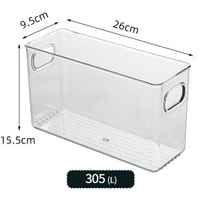 Kitchen Refrigerator Crisper Fridge Storage Bin with Handle Vegetable Fruits Transparent Storage Box Kitchen Cabinet Organizer Multifunctional Transparent Food Storage Basket