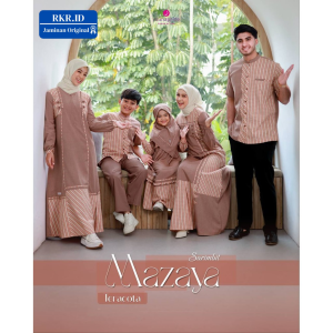 Sarimbit Keluarga Terbaru Raunapride / Couple Keluarga Mazaya - Teracota / Fashion Muslim Lebaran