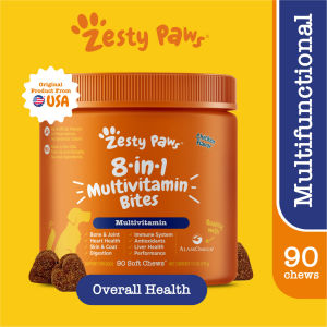 Zesty Paws 8-in-1 Multivitamin Bites Dogs Support - Chicken Flavor (90 Soft Chews) (EXP:07 2026)